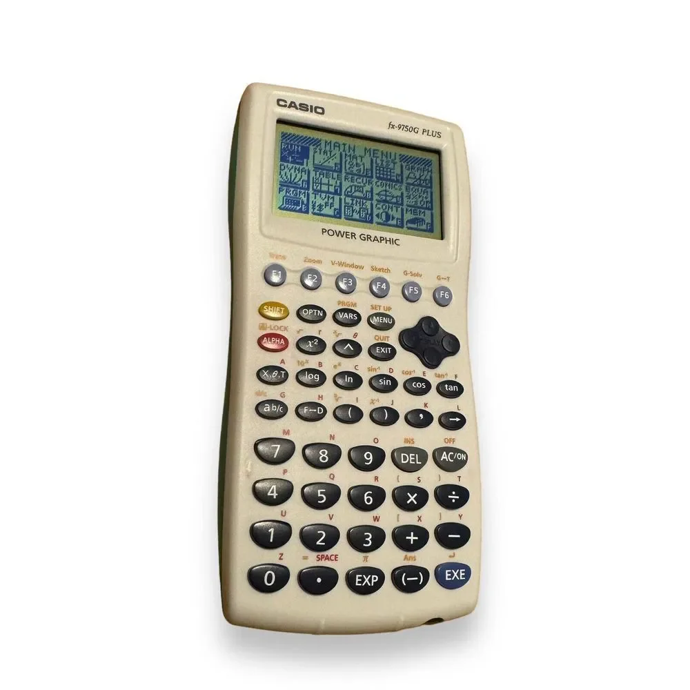 Casio fx-9750G Plus Graphing‎ Calculator Scientific Aqua Green Case Cover EUC
